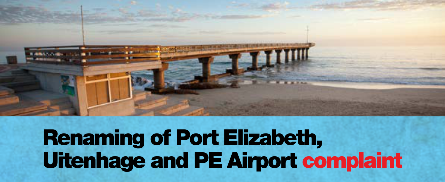 Port Elizabet name change complaint
